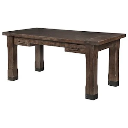 Rustic Writing Desk with Industrial Accents